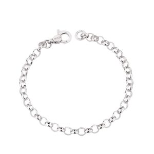 5.4mm rolo mesh bracelet silver grey Suali Gioielli
