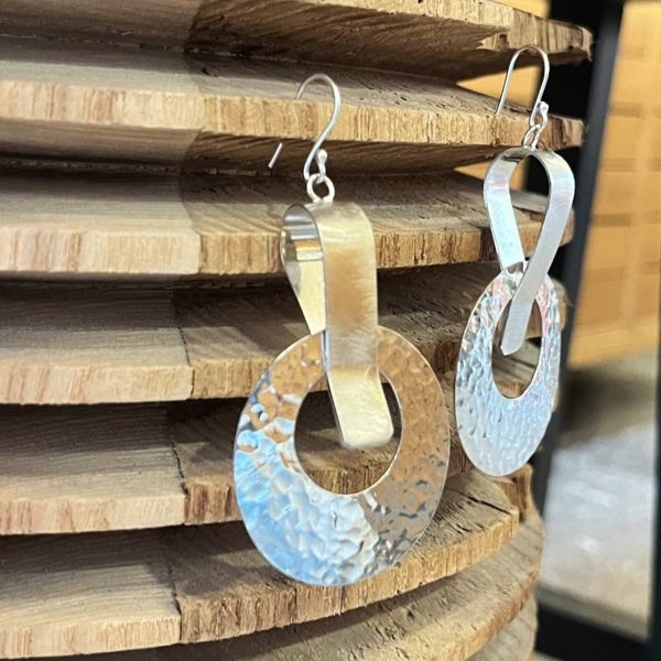 1. Orecchini pendenti combinati grigio argento BRASS Workshop 25or05