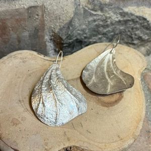 1. Shell earrings silver gray