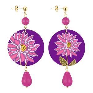 Small flower earrings purple LEBOLE GIOIELLI