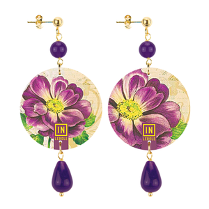 Small purple flower earrings purple LEBOLE GIOIELLI
