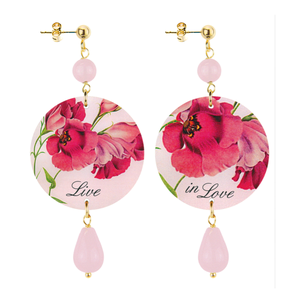 Small flower earrings live in love pink LEBOLE GIOIELLI