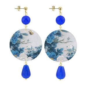Classic blue flower earrings blue LEBOLE GIOIELLI