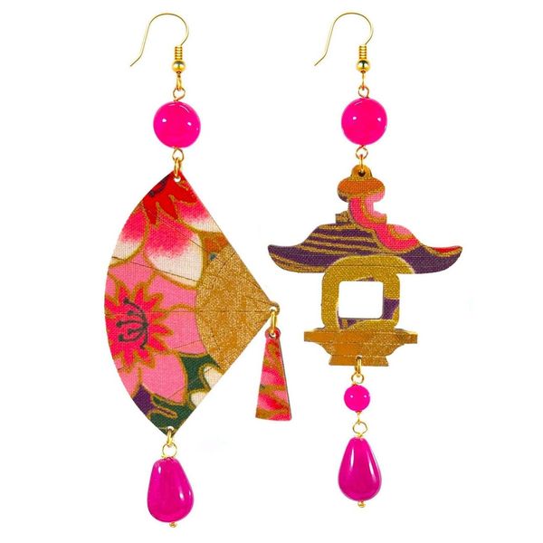 Large Fuchsia Fan Earrings fucsia LEBOLE GIOIELLI