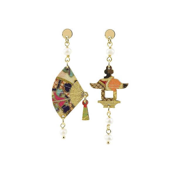 Mini Pearl Fan Earrings white LEBOLE GIOIELLI