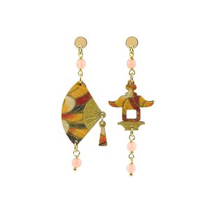 Mini Fan Earrings Light Orange light orange LEBOLE GIOIELLI