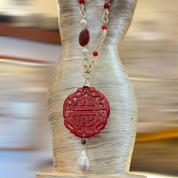 5. Collana Solo Io fiori rubino rubino LEBOLE GIOIELLI clsoloio