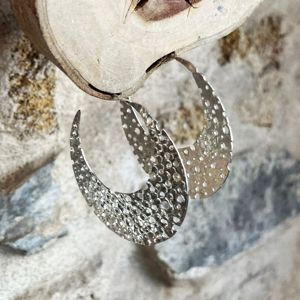 Eclipse Earrings silver gray BRASS Workshop