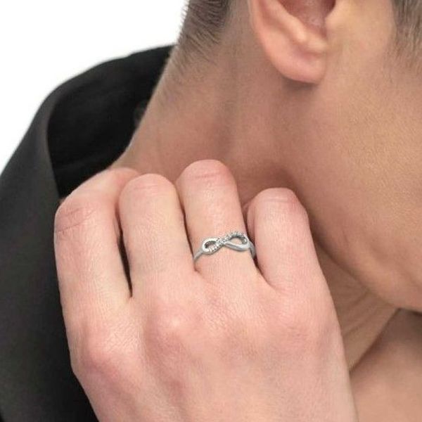 1. "Infinity" ring steel grey Marlù Gioielli 31an0015w