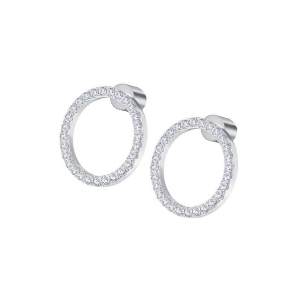 1. Orecchini lobo cerchio grigio acciaio Marlù Gioielli 31or0031-w
