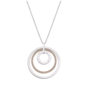 1. Collana LS2090 oro-grigio acciaio