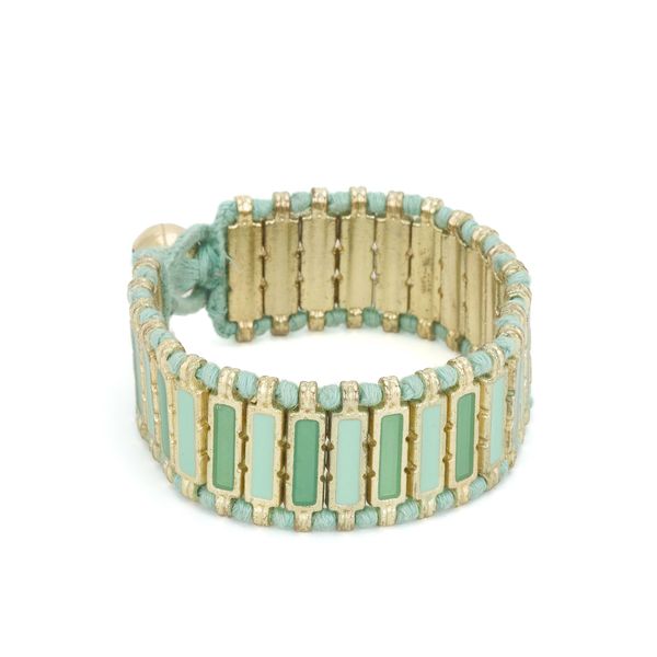 1. Bracciale B041 verde acqua House Of Tuhina th-b041g