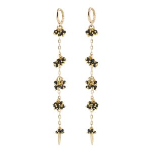 E710G Earrings black House Of Tuhina