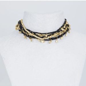 Necklace N441G black House Of Tuhina