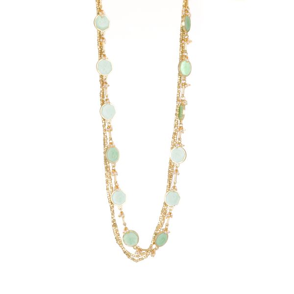 2. Collana Tuhina N467G verde acqua House Of Tuhina th-n467g