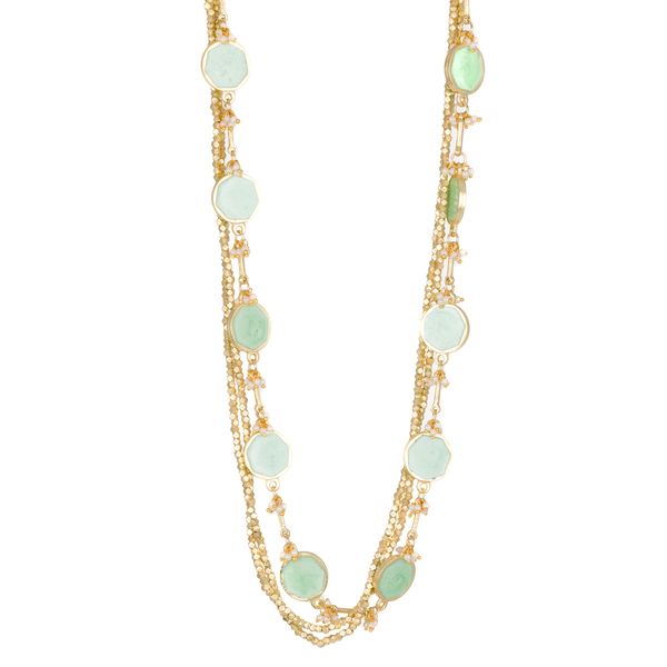 1. Collana Tuhina N467G verde acqua House Of Tuhina th-n467g