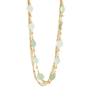 1. Collana Tuhina N467G verde acqua