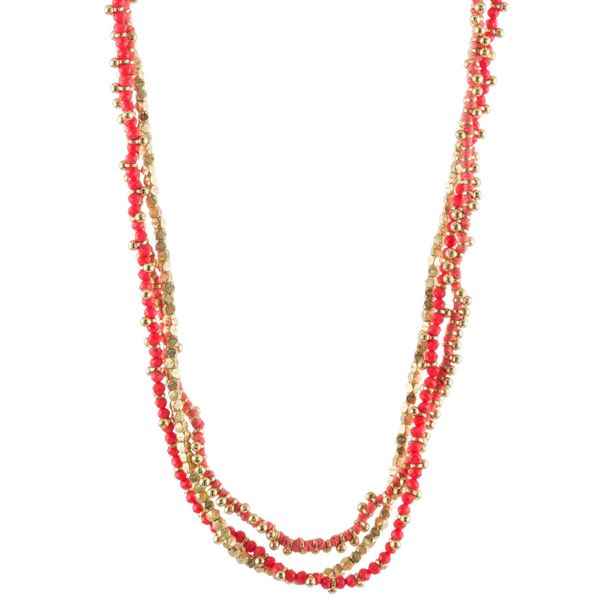Necklace N451G carnelian House Of Tuhina