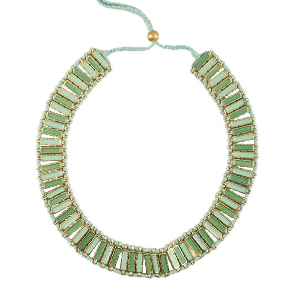 1. Collana N450G verde acqua House Of Tuhina th-n450g