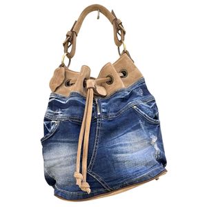1. Bucket bag comb Blue jeans BRASS Workshop b897j