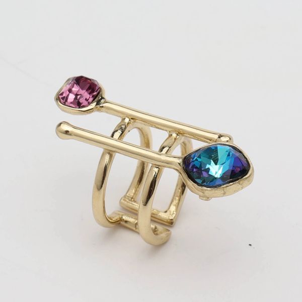2. Anello asimmetrivo Royal multicolore KALLIOPE Handmade Jewelry gd1800b