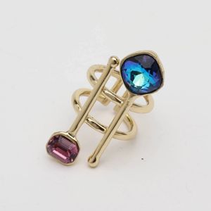 Anello asimmetrivo Royal multicolore KALLIOPE Handmade Jewelry