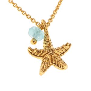 2. Tiny Starfish Chain Necklace gold