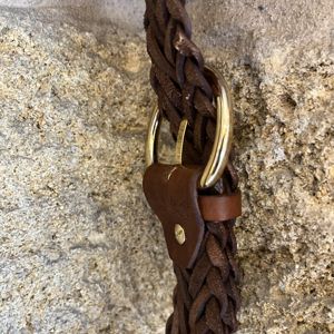3. 3.5cm Braided Belt Brown