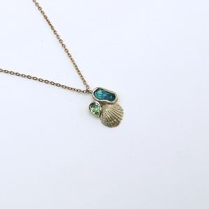 Shelly necklace blue resin KALLIOPE Handmade Jewelry