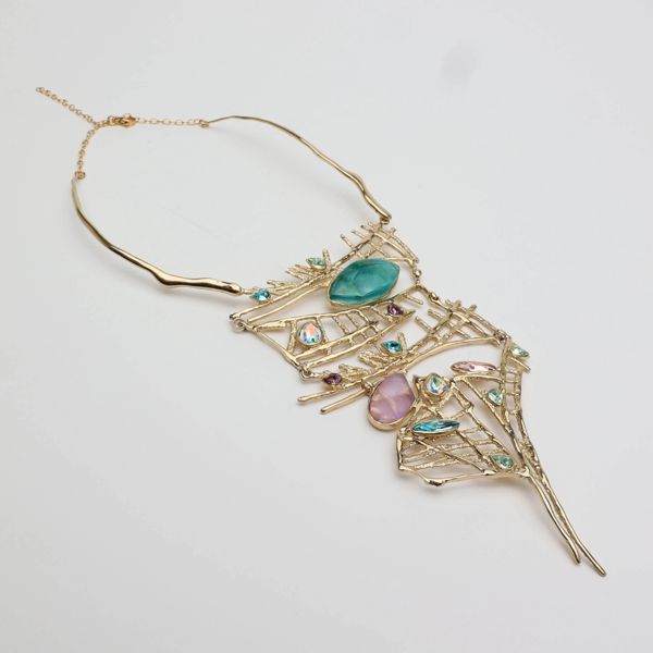 2. Collana Showstopper acqua resina KALLIOPE Handmade Jewelry gk1780b