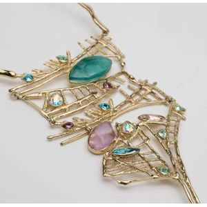 Collana Showstopper acqua resina KALLIOPE Handmade Jewelry