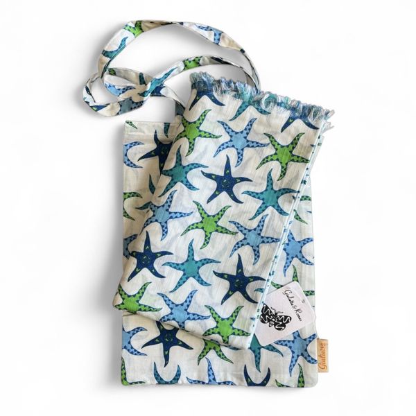 Pareo stelle Marine Verde acqua BRASS Workshop