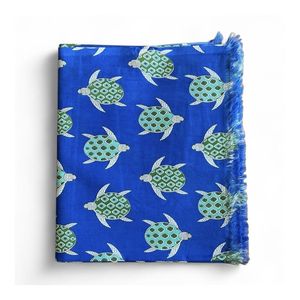 1. Sea turtle pareo blue BRASS Workshop 25rg03