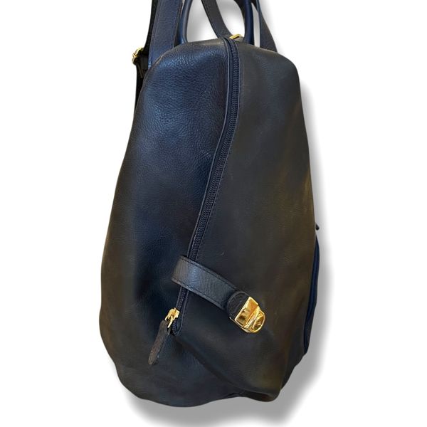 1. Backpack with flap closure Blue BRASS Workshop z885