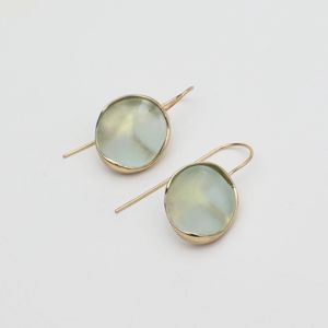 Stonekiss earrings aqua resin KALLIOPE Handmade Jewelry