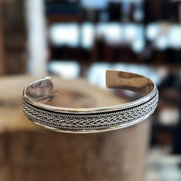 3. Bracciale rigido aperto grigio argento BRASS Workshop 25br05