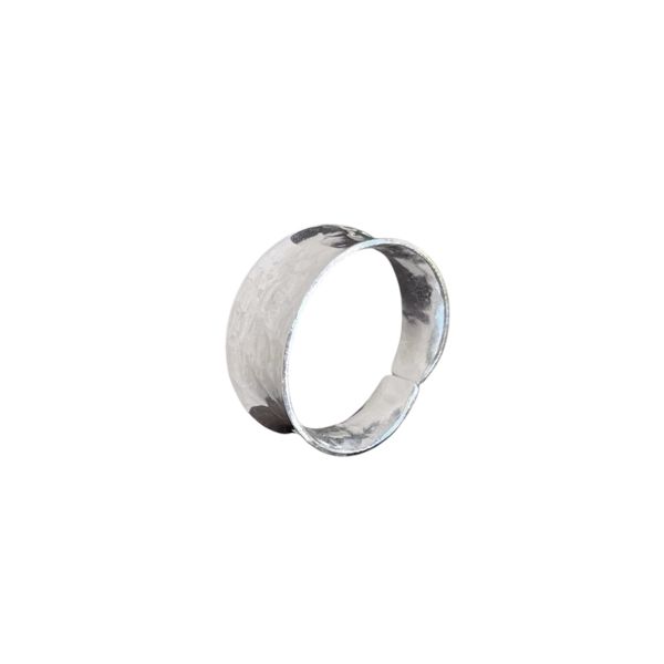 2. Concave band ring silver grey BRASS Workshop 25an18
