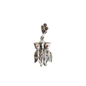 3. Owl Pendant silver grey BRASS Workshop 25pe22