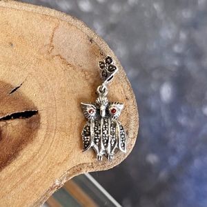 2. Owl Pendant silver grey BRASS Workshop 25pe22