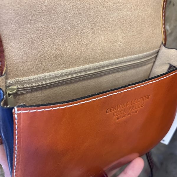 3. Patchwork messenger bag octane BRASS Workshop ta032