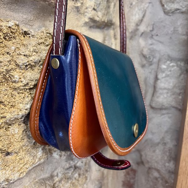 2. Patchwork messenger bag octane BRASS Workshop ta032