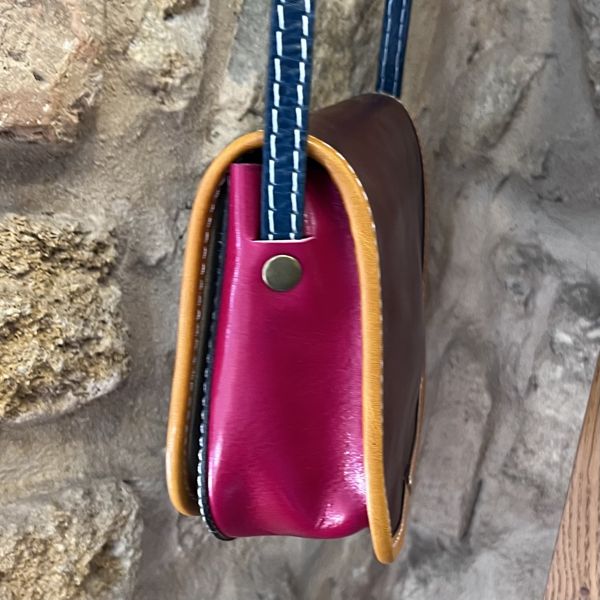 5. Patchwork messenger bag brown BRASS Workshop ta032