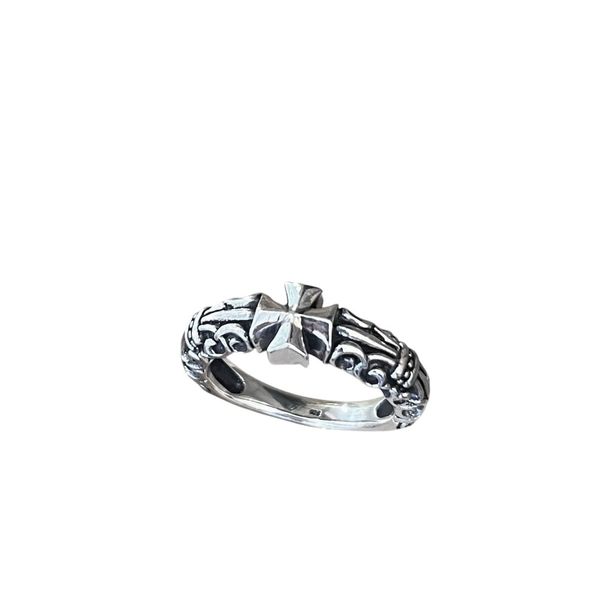 1. Celtic Cross Ring silver grey BRASS Workshop 25an21