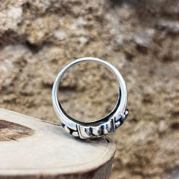 2. Anello stemma grigio argento BRASS Workshop 25an23
