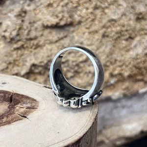 4. Coat of arms ring silver grey BRASS Workshop 25an23