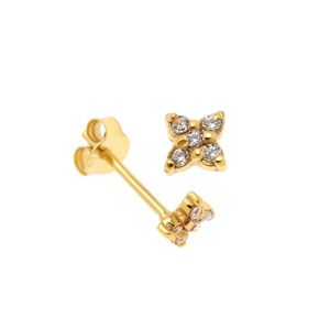 Orecchini 5 cristalli oro Arteon