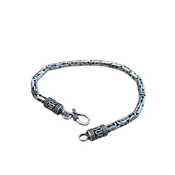 1. Byzantine bracelet 4mm silver grey BRASS Workshop brbz01