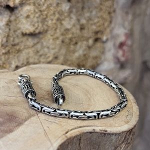 4. Byzantine bracelet 4mm silver grey BRASS Workshop brbz01