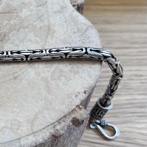 2. Byzantine bracelet 4mm silver grey BRASS Workshop brbz01