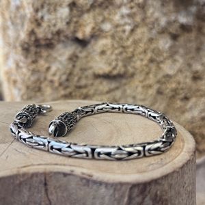 5. Byzantine bracelet 4mm silver grey BRASS Workshop brbz01